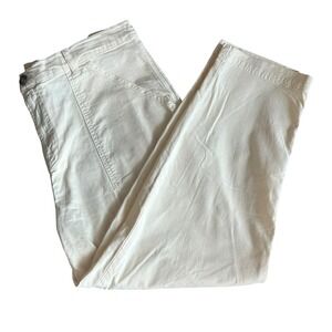 Marine Layer Pants Women's 14 Off White Carpenter Pants Utility Pockets‎ Cotton
